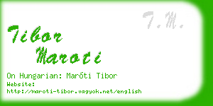 tibor maroti business card